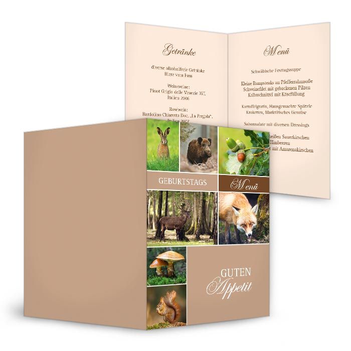 Menuekarte Konrad nussbraun